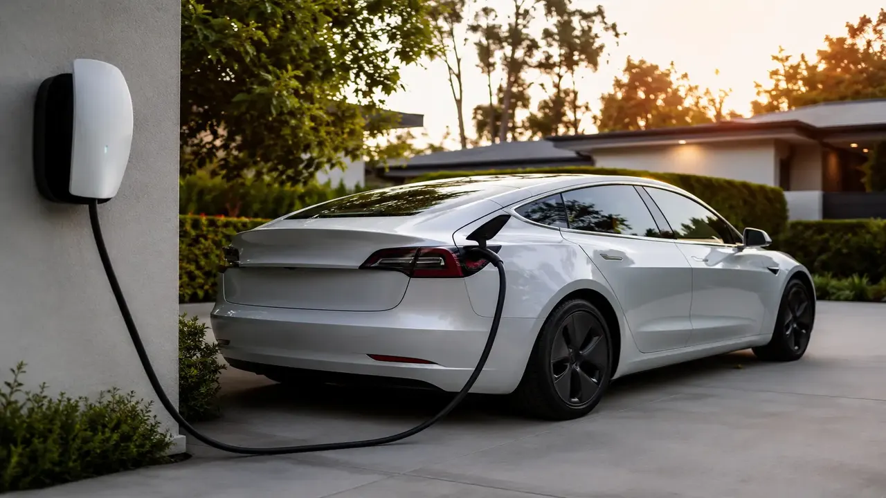 Tesla Model 3 Long Range AWD — charging