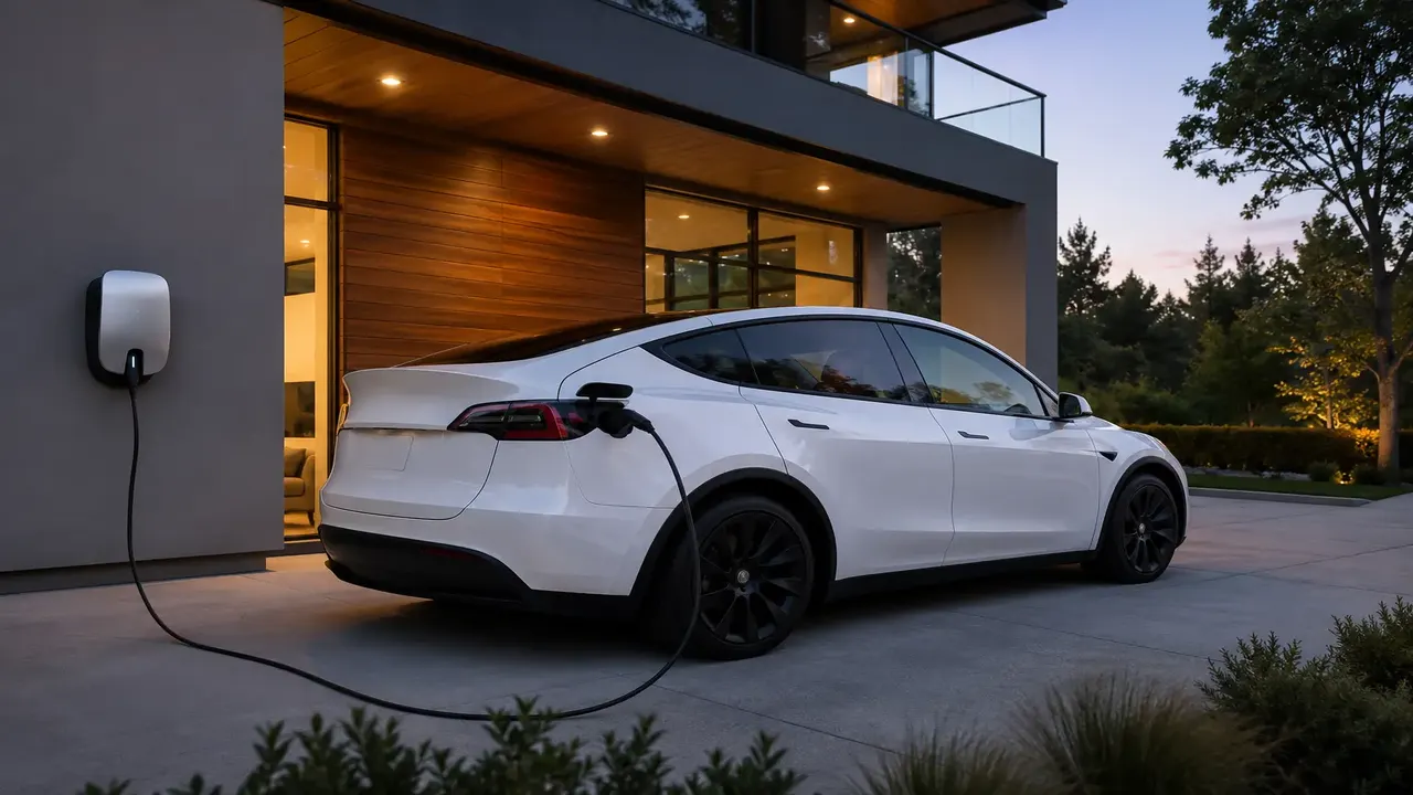 Tesla Model Y Long Range AWD — charging